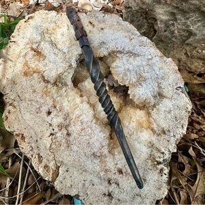 🐉 Hand-Forged "Dragon Twist" Metal Wand - Artisan Crafted